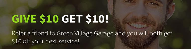 Green Village Garage | Referral Banner