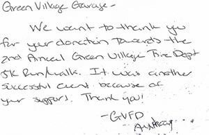Green Village Garage | Our Thank You Notes - image #6